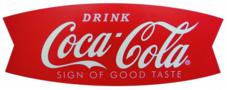 Coca-Cola - "Fishtail" Wood Sign