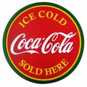 Coca-Cola - "Ice Cold... Sold Here" Round Sign