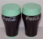Coke Contour Glass Salt & Pepper Shakers