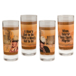 John Wayne 4 pc. 10 oz. Glass Set