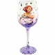 Grape Stomping Lucy Wine Glass, 15 Oz