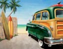 Retro Auto - Beach Woody