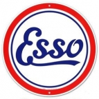 Esso - Round Tin Sign