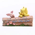 Jim Shore: Winnie the Pooh- Pooh & Piglet by Log Figurine