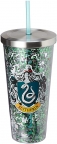 Harry Potter- Slytherin Glitter Cup w/ Straw