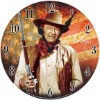 John Wayne- American Flag Wall Clock