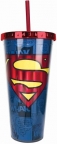 Superman Foil Cup w/ Straw