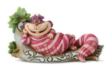Jim Shore: Alice in Wonderland- Cheshire Cat on Tree Figurine