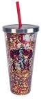 Harry Potter- Gryffindor Glitter Cup w/ Straw