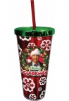 National Lampoon's Christmas Vacation- Merry Clarkmas! Foil Cup w/ Straw