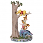Jim Shore: Winnie the Pooh- Pooh w/ Friends (Tree) Figurine