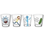 Rick & Morty Phrases 4 Shot Glass Set