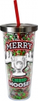 National Lampoon's Christmas Vacation- Marty Moose Glitter Cup w/ Straw