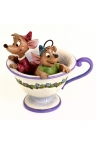 Jim Shore: Cinderella- Jaq & Gus in Teacup Figurine