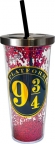 Harry Potter- Platform 9 3/4 Glitter Cup w/ Straw