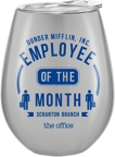 The Office- Employee of the Month Stainless Steel Stemless Wine Tumbler w/ Lid