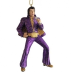 Elvis Purple Jumpsuit Ornament