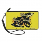 Harry Potter- Hufflepuff Badger Canvas Zipper Large Wallet