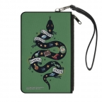 Harry Potter- Slytherin Serpent Canvas Large Zipper Wallet