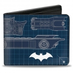 Batman- Batmobile Blueprint Bi-Fold Wallet