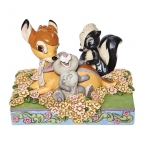Jim Shore: Bambi- Bambi & Friends in Flowers Figurine