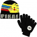 Pokemon Youth Pikachu Beanie & Gloves Set