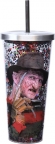 Nightmare on Elm Street- Freddy Glitter Cup + Straw