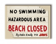 Jaws- Beach Closed Sign Magnet