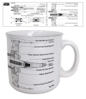 Star Wars- X-Wing Blueprint Camper Mug