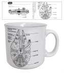 Star Wars- Millenium Falcon Blueprint Camper Mug