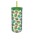 TMNT 20oz Double Walled Cold Cup with Lid & Straw