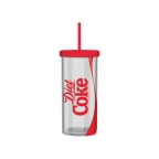 Coca Cola- Diet Coke Logo 20oz Plastic Tall Cold Cup w/ Lid