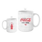 Coca Cola- Since 1886 Bottle Logo Wax Resist 17oz Ceramic Mug