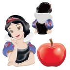 Snow White & Apple Ceramic Salt and Pepper Shaker Set