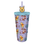 Pooh 24oz. Plastic Cold Cup w/ Lid and Topper Straw