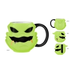 Nightmare Before Christmas- Oogie Neon Bug Face Ceramic 3D Sculpted Mug