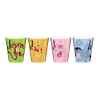 Winnie the Pooh Group Style 4pc 1.5oz Plastic Shot Glass Set