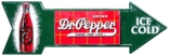 Dr. Pepper Arrow Tin Sign