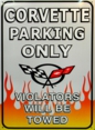 Corvette Parking with Flames