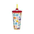 Pokemon Multi Character Head Toss Aop 24oz Plastic Cold Cup