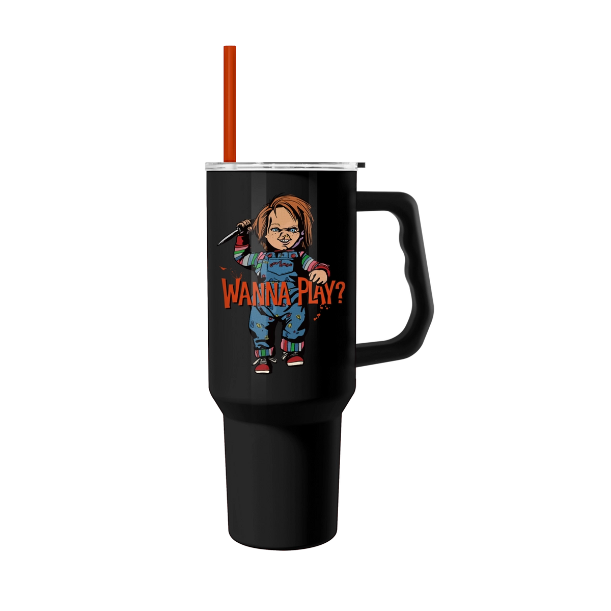 Chucky- Wanna Play 40oz Stainless Steel Tumbler W Handle