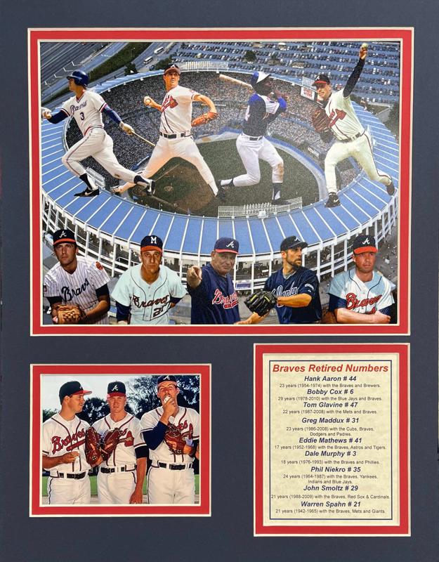 Atlanta Braves Retired Numbers 11x14 Matted Photos