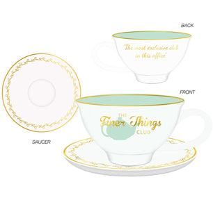 The Office- Finer Things Club Tea Cup & Saucer Set
