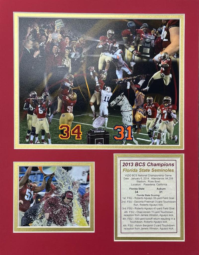 Florida State Seminoles FSU 2013 -  11x14 Matted Photos