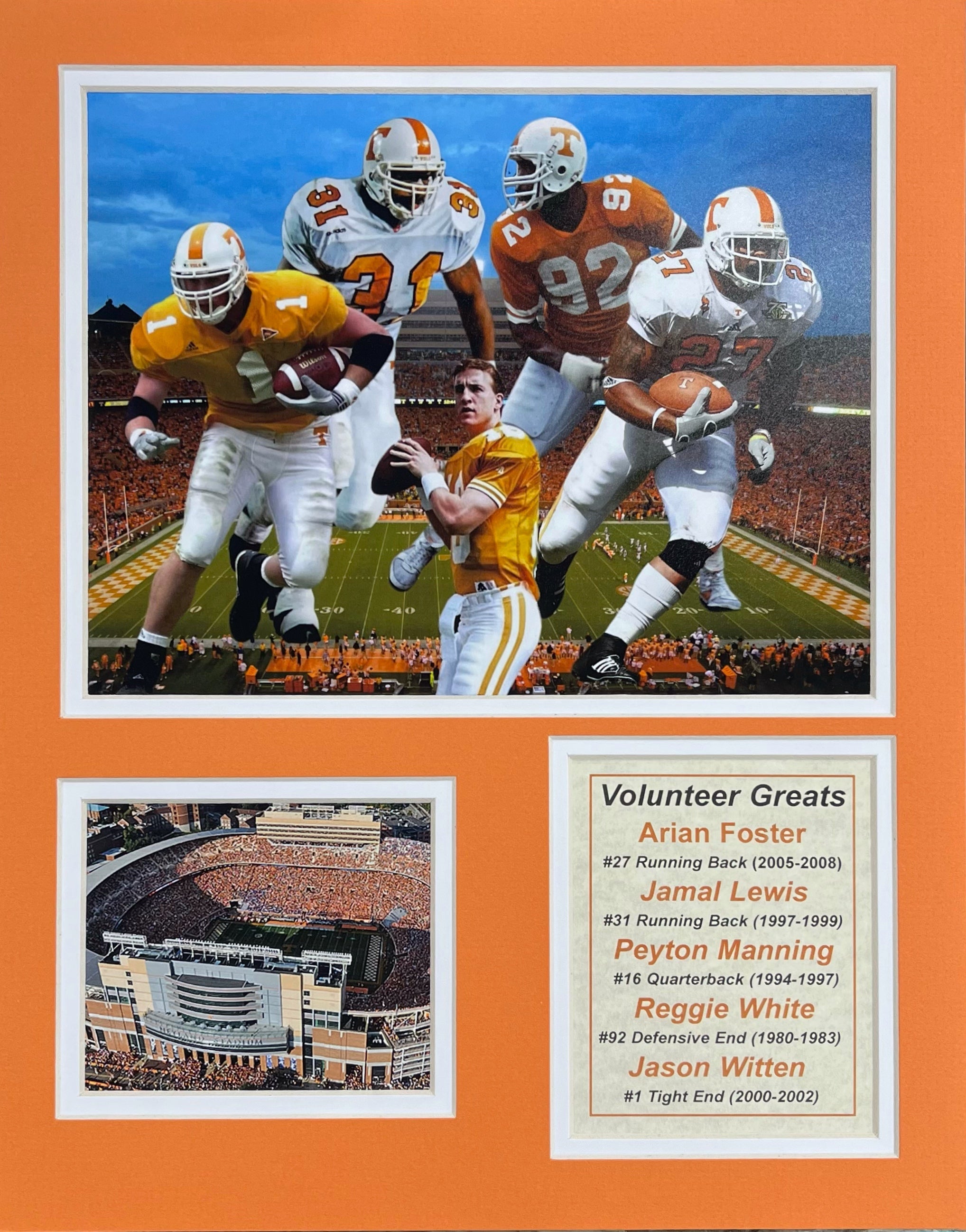 Tennessee Vols Greats - 11x14 Matted Photos