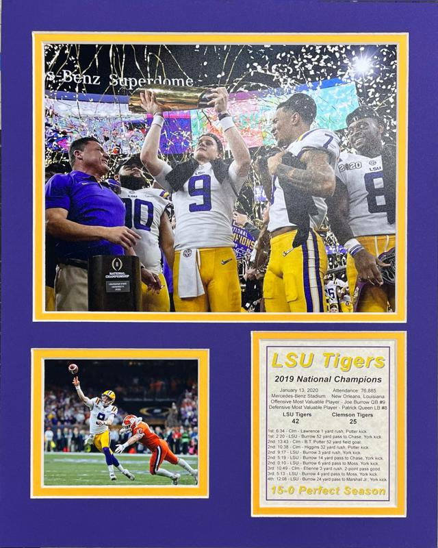 2019 LSU Tigers 11x14 Matted Photos