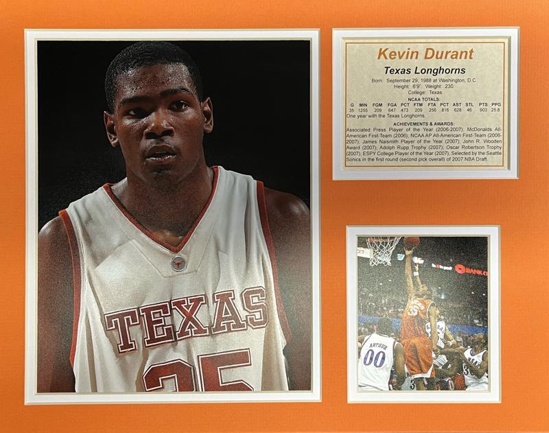 Kevin Durant - Texas - 11x14 Matted Photos