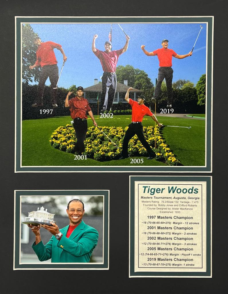 Tiger Woods Collage - 11x14 Matted Photos