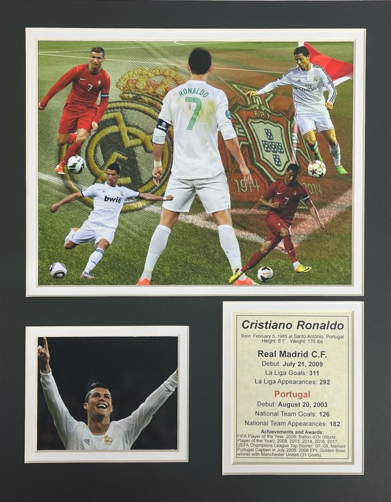 Christiano Ronaldo 11x14 Matted Photos