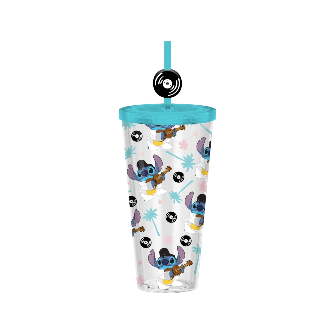 Elvis X Lilo & Stitch 24oz Plastic Cold Cup w/ Straw
